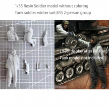 1/35 Resin Soldier without coloring Tank soldier winter suit 845 2-person group