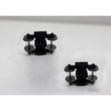 2Pcs/lot 1:87 HO Scale Model Train Wheel Rack Freight Bogie Locomotive Sand Table Scenery Railway Universal Track Accessories