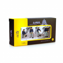 1/64 repair maintenance worker doll car traffic facilities scene simulation collection decoration tool accessories