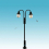 3PCS LED 1:87 HO Scale Train Model Simulation Double-Head Courtyard Light Garden Sand Table Track Scene Accessories 5