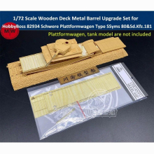 1/72 Scale Wooden Deck Metal Barrel Upgrade Set for HobbyBoss 82934 Schwere Plattformwagen Type SSyms 80 Model