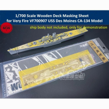 1/700 Scale Wooden Deck Masking Sheet for Very Fire VF700907 USS Des Moines CA-134 Model CY700086