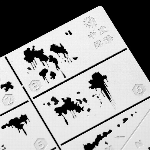 Alexen AJ0117 Coating Damage Effects Leakage Spray Stenciling Template Model Aging Tools 2
