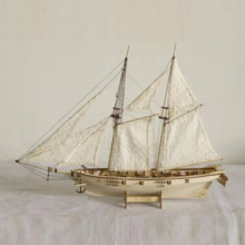 1 set 1/100 Scale Wooden Sailboat Model Wood Sailboat Kit Kids DIY Ships Model Assembly Toys