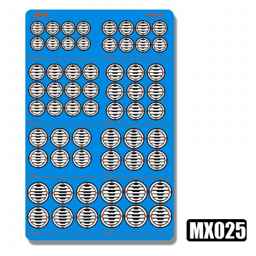 Nozzle detail etching sheet foldable MX025-030