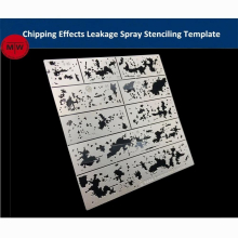 Alexen AJ0116 Chipping Effects Leakage Spray Stencil Template Aging Assistant Tools for 1/32 1/35 1/100 Scale Model