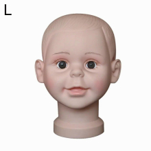 Little Kid Boy Mannequin Head PVC Children Hat Display Mold Headwear Cap Holder