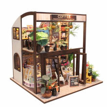 Cutebee DIY Doll House Toy Wooden Miniatura Doll Houses Dollhouse toys With Furniture LED Lights Birthday Gift M27