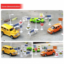 56 pcs/set DIY Model Scene Toy Road Sign Traffic Sign
