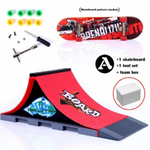 Finger Skateboards Skate Park Ramp Parts for Tech Practice Deck Children Gift Set Fingerboard Toys Sport Game for Kids Children