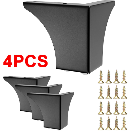4PCS 10CM Sofa Legs, Black Furniture Legs Modern Sofa Feet Wardrobe Leg