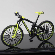 Mini Finger Bike Alloy Bicycle Toy Model 1:10 Simulation Mountain Bike Bend Road Mini Pocket Metal Racing Toys Funny Collection