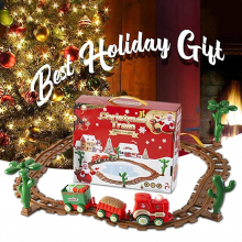 Railway with and Christmas Train Toy Train Lights Set Tracks Sounds Set Novelty toy 3 Months Baby Games