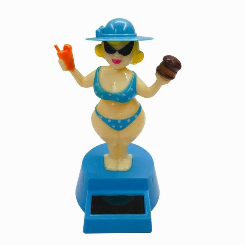 Car Dashboard Bikini Doll Solar Rocking Toy Shaking Head Doll Cartoon Couple High-Quality Ornaments For Car 885677764765