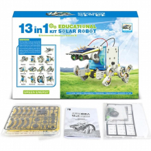 13 In 1 Solar Powered Robot Kit DIY Toy Solar Powered Toy Transformation Robot Kit Educational Gift Action Toys for Kids
