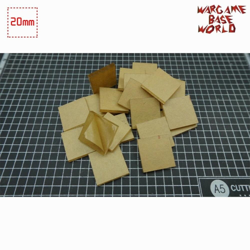 TRANSPARENT / CLEAR BASES for Miniatures - Square 20mm Clear Bases 2