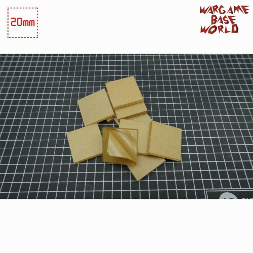 TRANSPARENT / CLEAR BASES for Miniatures - Square 20mm Clear Bases 1