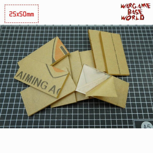 TRANSPARENT / CLEAR BASES for Miniatures - Rectangle 25x50mm Clear Bases 2