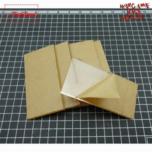 TRANSPARENT / CLEAR BASES for Miniatures - Rectangle 25x50mm Clear Bases