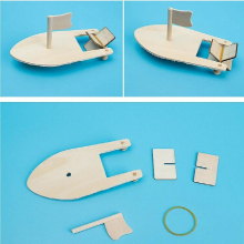 Wooden Sailboat Creative Blank Model Kindergarten Children Painted DIY Boat Material Kits Educational Puzzle Toys