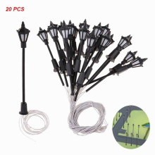 20pc Model Railway Train Lamp Garden Street Light HO OO Scale LEDs 1:100 Scale Dollhouse Lights Lights