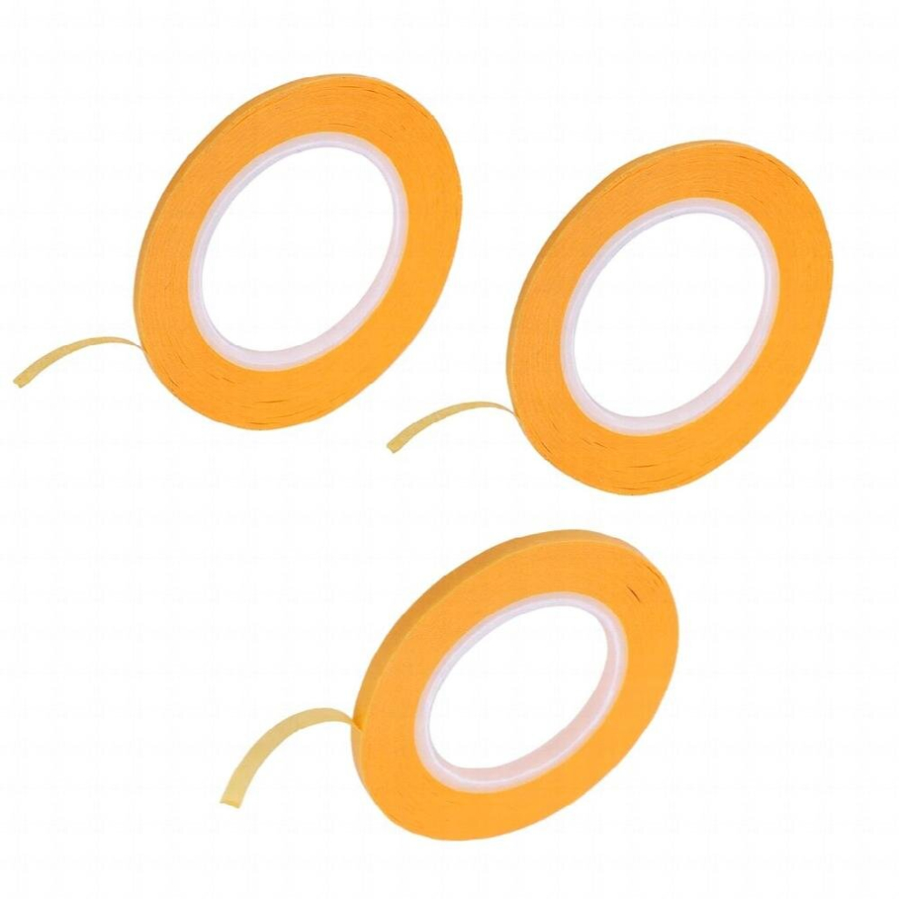 3 Roll Painters Tape Masking Solvent Resistance Fast Paste Mask Tap For Modelling Airbrushing Arts - 2/ 3/4Mm 885677775679
