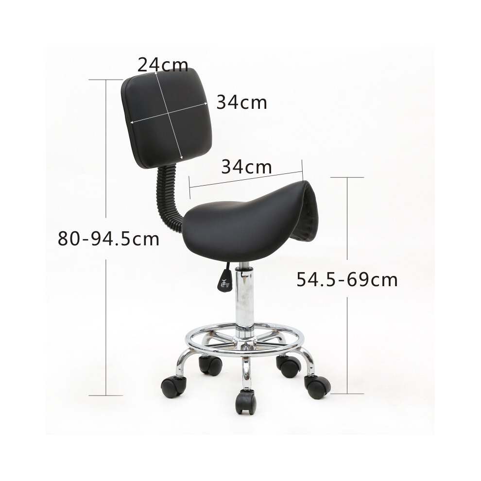 Salon Barber Saddle Stool Massage Hairdressing Swivel Tattoo Spa Chair Light