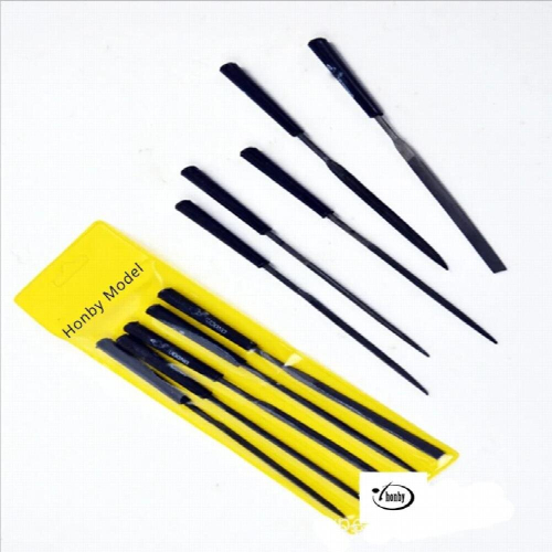 Moldel Assorted File Plastic Handle File Set Model Building Grinding Needle Woodworking Files Polish Hobby Making Tools 1