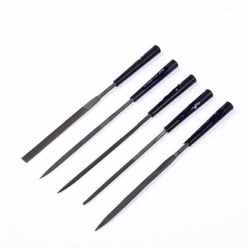 Moldel Assorted File Plastic Handle File Set Model Building Grinding Needle Woodworking Files Polish Hobby Making Tools 2