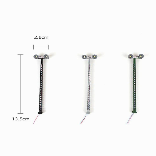 1PC 3V/12V Metal Model Railway Lights HO Scale Train Station Layout 2