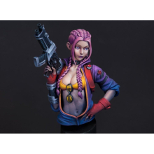 1/10 Resin Bust Model Kit Fantasy Female soldier Unassambled Unpainted S104