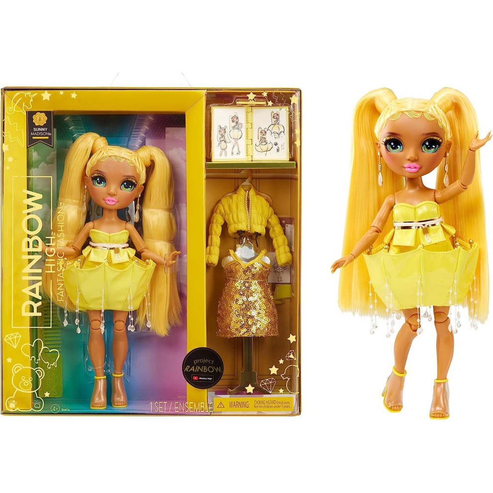 Rainbow High Fantastic Fashion Doll- Sunny (YELLOW)