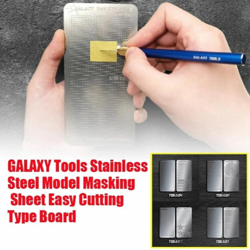 GALAXY Tools Stainless Steel Model Masking-Sheet Easy Cutting Type Board Mat Hobby Craft Tool 1