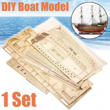 DIY Hand Assembled Boat Wooden Sailboat Model Kit Boat Hand Assembled Decorative Kids Toy Gift