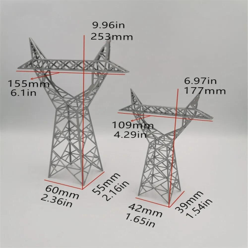 Sand Table Model High Voltage Tower Transmission Tower Cable Tower Model Plastic Barrel Tower For Ho Train Layout 1