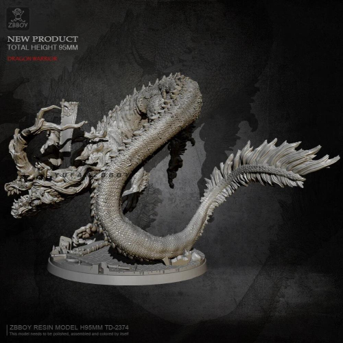 95MM Resin kits Samurai Dragon self-assembed TD-2374 2