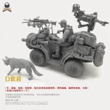1/35 Resin Kits US Navy SEALs and Terrain Vehicles (D Set) Resin Model Self-asssembled DXC-06