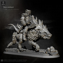 1/24 W150mm Resin Model Kits Wolf Orc Knight Self-assembled TD-2249