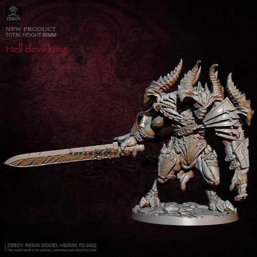 80MM Resin kits Hell Lord self-assembled TD-2402