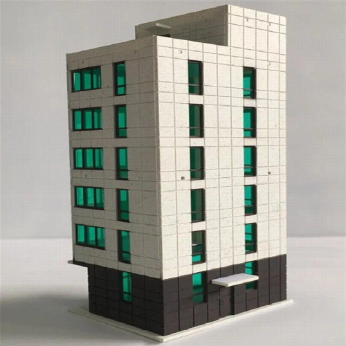 2pcs/lot Architecture Model N Scale Building For N Train Layout 2