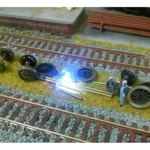 1/87 Model Train ho Scale Diy Analog Welding LED Flash Building Sand Table Model Materials 1