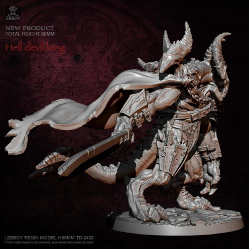 80MM Resin kits Hell Lord self-assembled TD-2402 1