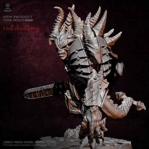 80MM Resin kits Hell Lord self-assembled TD-2402 2