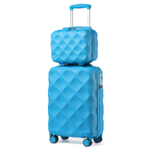 (Robin's Egg Blue, 13/20 Inch) 1 to 4 Pcs ABS Hard Shell Travel Suitcase with TSA Lock