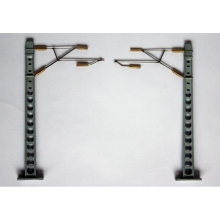 6pcs / 1/87 Model Train ho scale train single column arm catenary accessories sand table trains