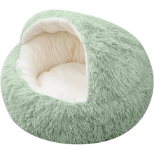 15.8-inch soft round pet bed for cats or small dogs, washable fluffy non-slip silent base, soft round pet bed, snoozing comfortable kitten nest