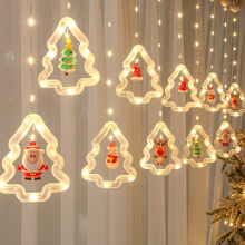 10 Tree Lights 120 LED Christmas Decorations Indoor, Battery Operated Christmas Window Lights 9.84 ft Waterproof String Light for Party Curtain Decor