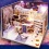 Dollhouse LED Light Case Wood Starry House 3D Puzzles 3