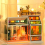 Handcraft Dollhouse LED Light Modern Conservatory Self-assembly for 5