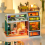 Handcraft Dollhouse LED Light Modern Conservatory Self-assembly for 1